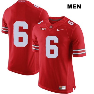 Men's NCAA Ohio State Buckeyes Brian Snead #6 College Stitched No Name Authentic Nike Red Football Jersey KW20C71SO